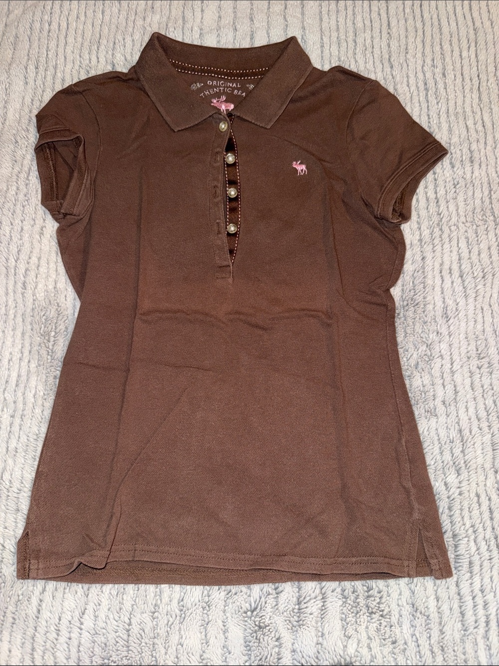 Abercrombie Girls Brown Polo